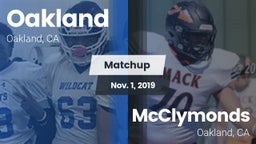 Matchup: Oakland  vs. McClymonds  2019