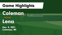 Coleman  vs Lena Game Highlights - Dec. 8, 2021