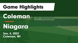 Coleman  vs Niagara  Game Highlights - Jan. 4, 2022