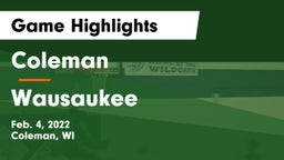 Coleman  vs Wausaukee  Game Highlights - Feb. 4, 2022