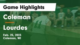 Coleman  vs Lourdes  Game Highlights - Feb. 25, 2023