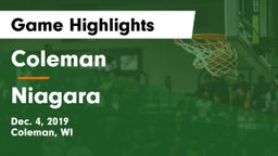 Coleman  vs Niagara  Game Highlights - Dec. 4, 2019