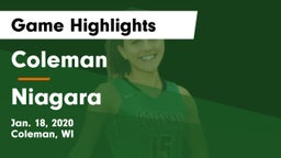 Coleman  vs Niagara  Game Highlights - Jan. 18, 2020