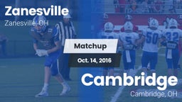 Matchup: Zanesville High vs. Cambridge  2016