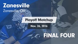 Matchup: Zanesville High vs. FINAL FOUR 2016