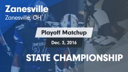 Matchup: Zanesville High vs. STATE CHAMPIONSHIP 2016