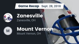 Recap: Zanesville  vs. Mount Vernon  2018