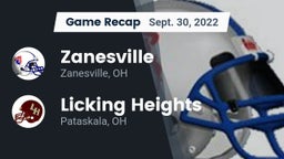 Recap: Zanesville  vs. Licking Heights  2022
