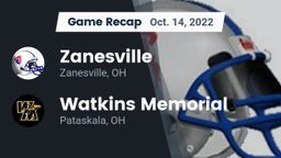 Recap: Zanesville  vs. Watkins Memorial  2022