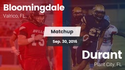 Matchup: Bloomingdale High vs. Durant  2016