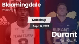 Matchup: Bloomingdale High vs. Durant  2020