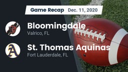 Recap: Bloomingdale  vs. St. Thomas Aquinas  2020