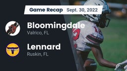 Recap: Bloomingdale  vs. Lennard  2022