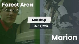 Matchup: Forest Area High vs. Marion 2016