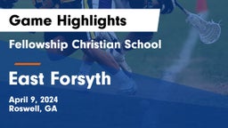 Fellowship Christian School vs East Forsyth  Game Highlights - April 9, 2024