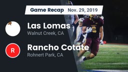 Recap: Las Lomas  vs. Rancho Cotate  2019