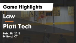 Law  vs Platt Tech Game Highlights - Feb. 20, 2018