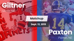 Matchup: Giltner  vs. Paxton  2019