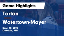 Tartan  vs Watertown-Mayer  Game Highlights - Sept. 30, 2023