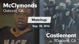 Matchup: McClymonds vs. Castlemont  2016