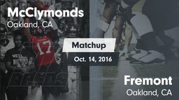 Matchup: McClymonds vs. Fremont  2016