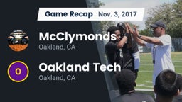 Recap: McClymonds  vs. Oakland Tech  2017