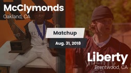 Matchup: McClymonds vs. Liberty  2018