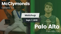 Matchup: McClymonds vs. Palo Alto  2018