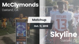 Matchup: McClymonds vs. Skyline  2019