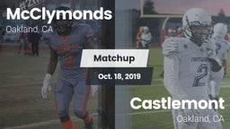 Matchup: McClymonds vs. Castlemont  2019