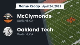 Recap: McClymonds  vs. Oakland Tech  2021