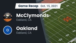 Recap: McClymonds  vs. Oakland  2021
