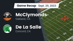 Recap: McClymonds  vs. De La Salle  2023