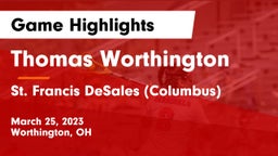 Thomas Worthington  vs St. Francis DeSales  (Columbus) Game Highlights - March 25, 2023