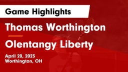 Thomas Worthington  vs Olentangy Liberty  Game Highlights - April 20, 2023