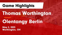 Thomas Worthington  vs Olentangy Berlin  Game Highlights - May 2, 2023