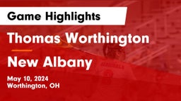 Thomas Worthington  vs New Albany  Game Highlights - May 10, 2024