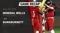 Recap: Mineral Wells  vs. Burkburnett  2016