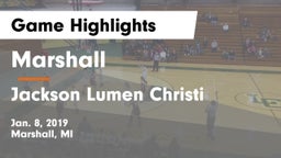 Marshall  vs Jackson Lumen Christi Game Highlights - Jan. 8, 2019