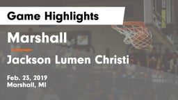Marshall  vs Jackson Lumen Christi  Game Highlights - Feb. 23, 2019