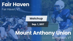 Matchup: Fair Haven High vs. Mount Anthony Union  2017