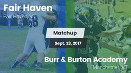Matchup: Fair Haven High vs. Burr & Burton Academy  2017