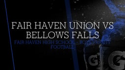 Fair Haven football highlights Fair Haven Union vs Bellows Falls