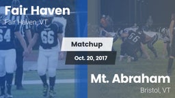 Matchup: Fair Haven High vs. Mt. Abraham  2017