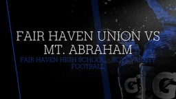 Fair Haven football highlights Fair Haven Union vs Mt. Abraham