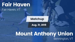 Matchup: Fair Haven High vs. Mount Anthony Union  2018