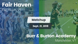 Matchup: Fair Haven High vs. Burr & Burton Academy  2018