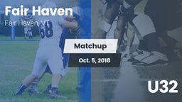Matchup: Fair Haven High vs. U32 2018