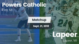 Matchup: Powers Catholic vs. Lapeer   2018