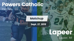 Matchup: Powers Catholic vs. Lapeer   2019